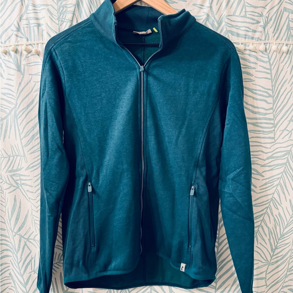 tasc Fitted Fleece Jacket in Evergreen